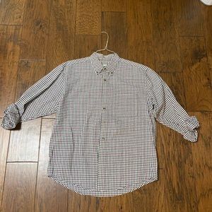 Eddie Bauer mens dress shirt size M regular - Red white and green checkered